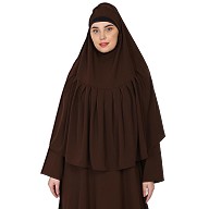 Coffee brown Instant Ready-to-wear Hijab